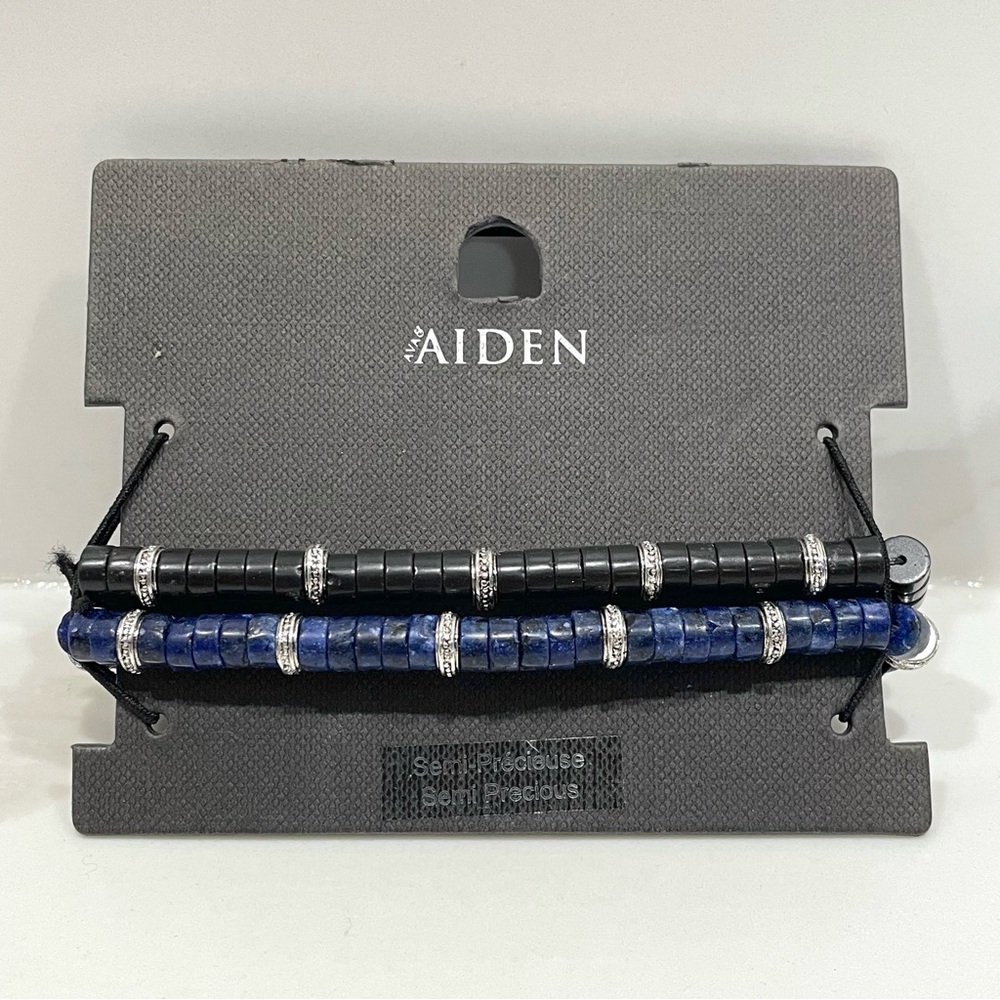 NEW Ava & Aiden Disc Bead Bracelet Set